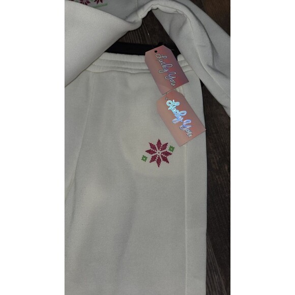 Lucky You Girls Ugly Christmas Sweater Holiday Sweatsuit Size M (10) B10 - Picture 3 of 4